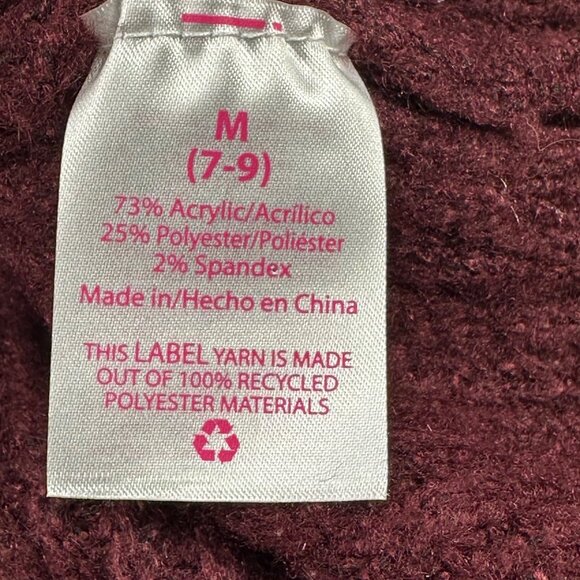 No Boundaries Women's Sz Med 7-9 Sweater V-Neck Striped Multicolor Knit Preowned - Picture 4 of 12